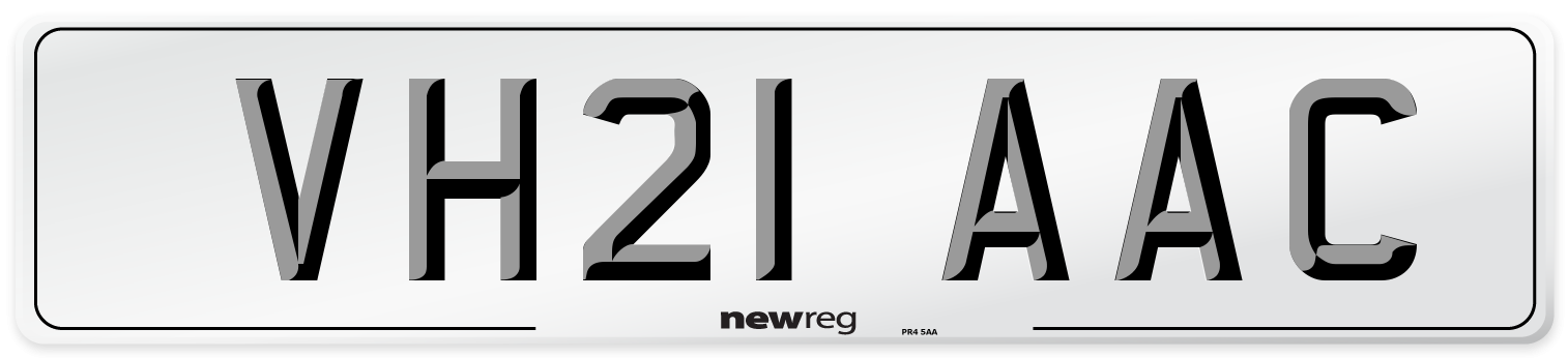 VH21 AAC Number Plate from New Reg